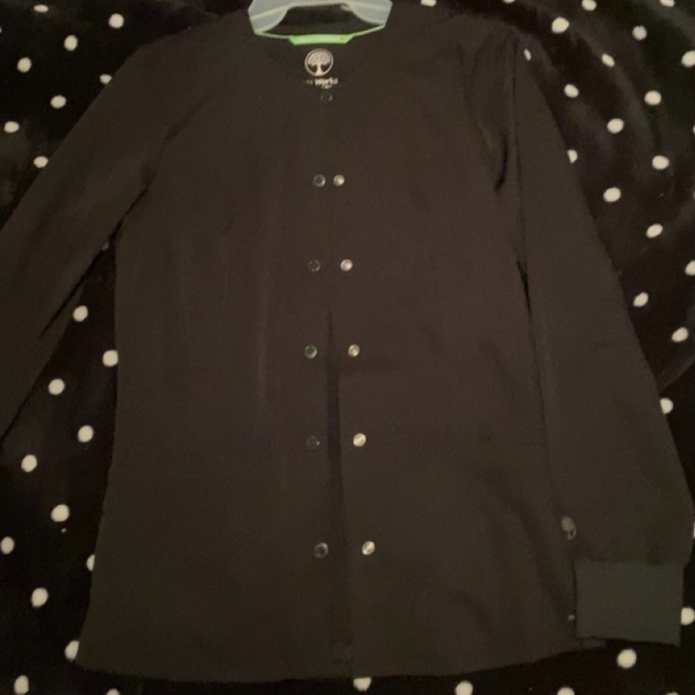 Healing Hands Black Scrub Jacket XXS